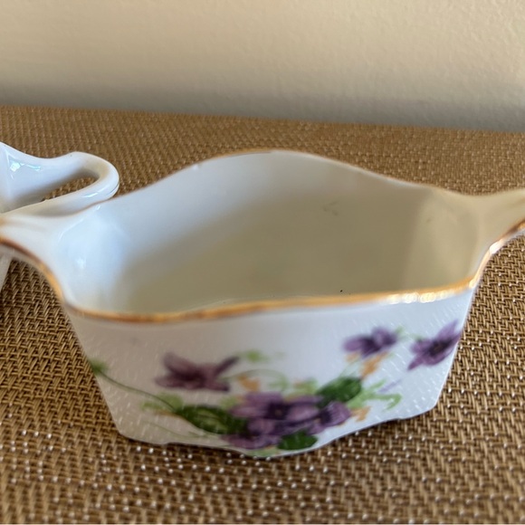 Vintage Norcrest Transferware Miniature Sugar and Creamer Voilet Flowers set, - Picture 10 of 16